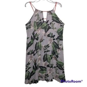 Ethereal By Eddie Bauer Dress Women's Size Large Simple Leafy Strappy Sun Dress